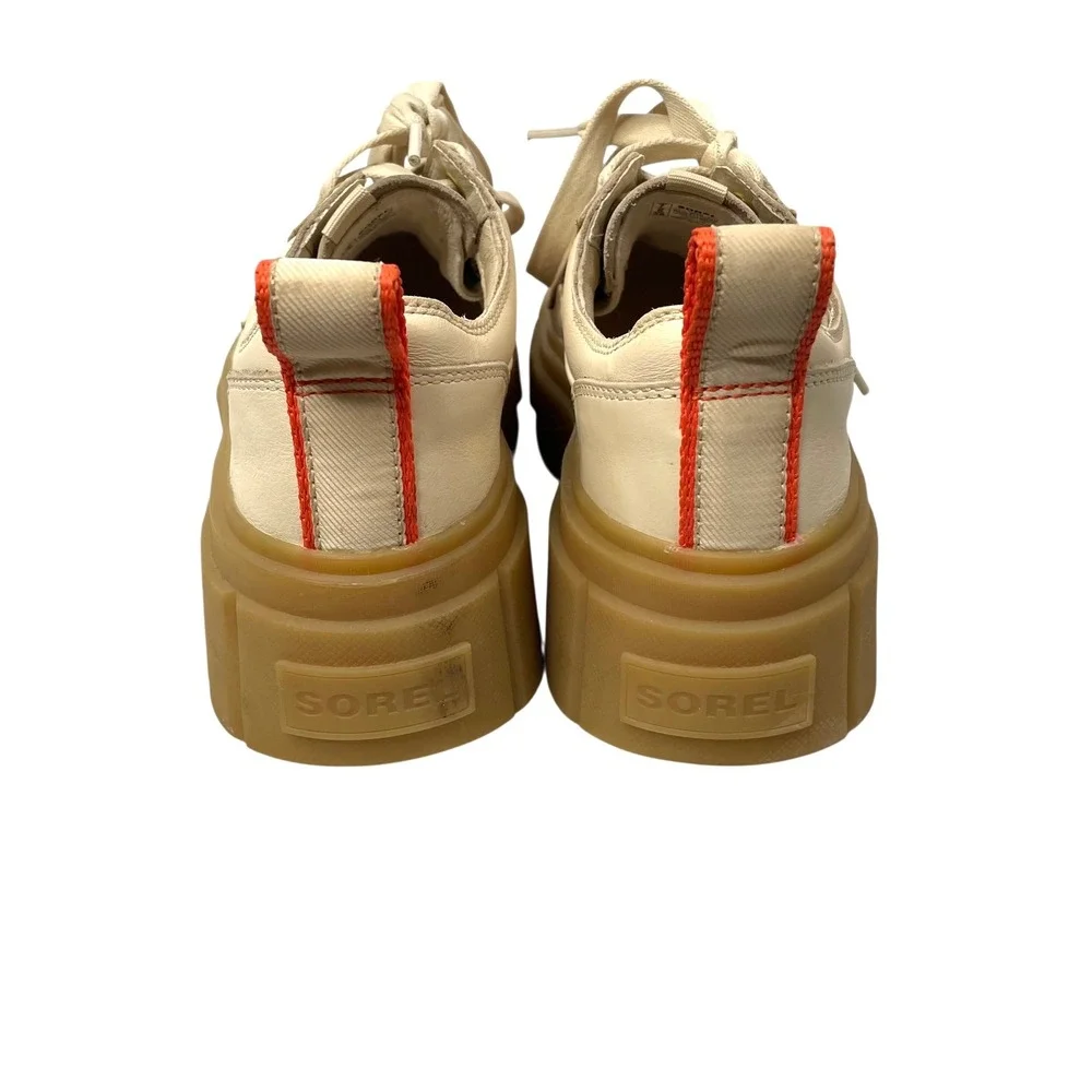 SOREL Caribou X Waterproof leather platform Sneakers‎ size 7 cream